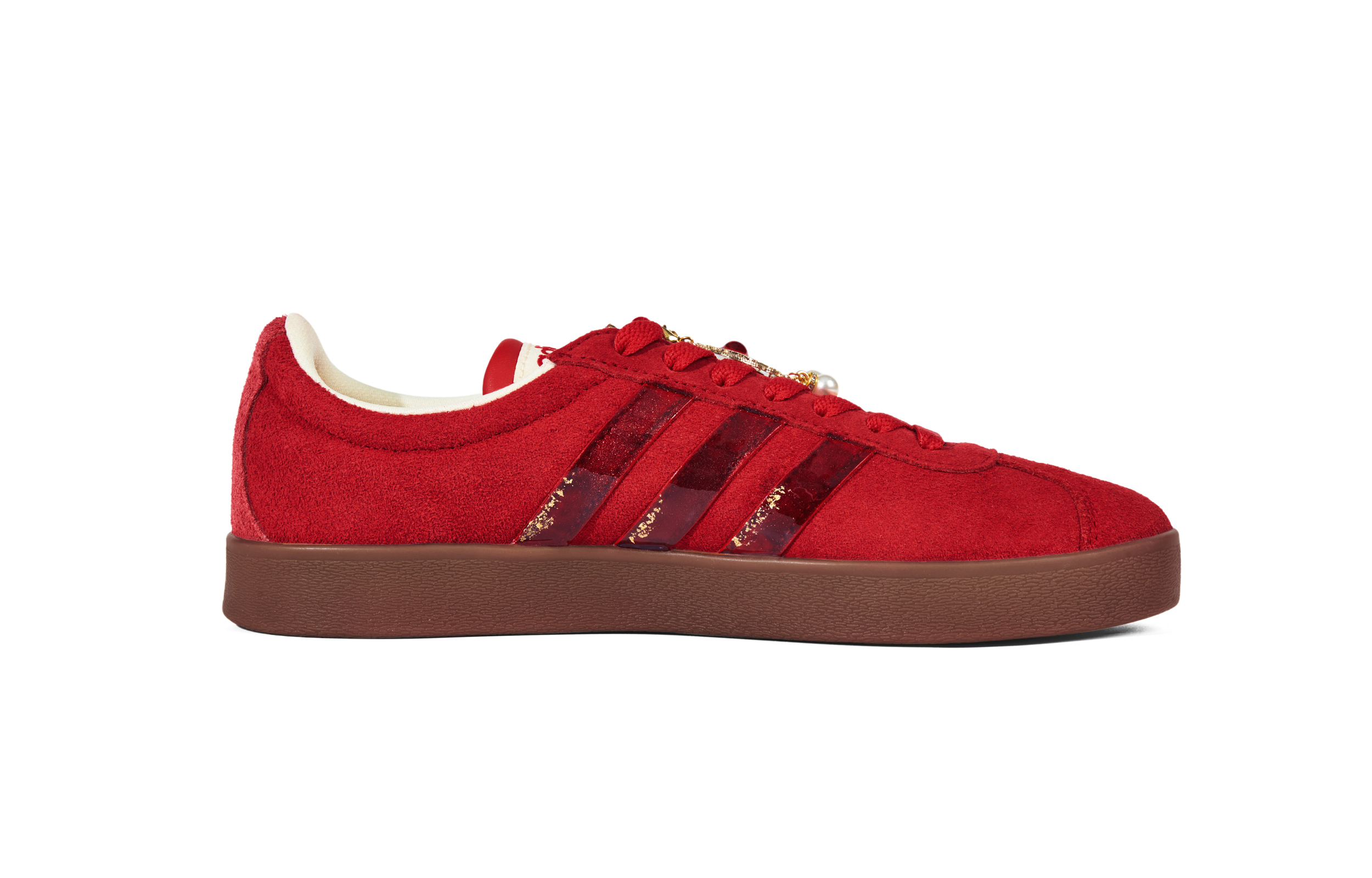 Adidas Vl Court Classic Low top Skateboard Shoes Unisex Red