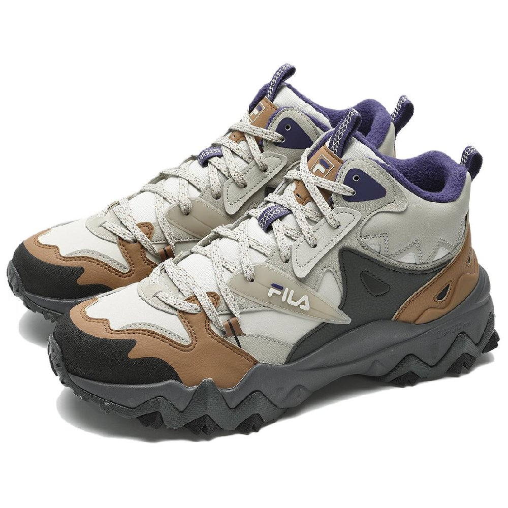 FILA Oakmont High Top Casual Shoes Men's Gray Brown