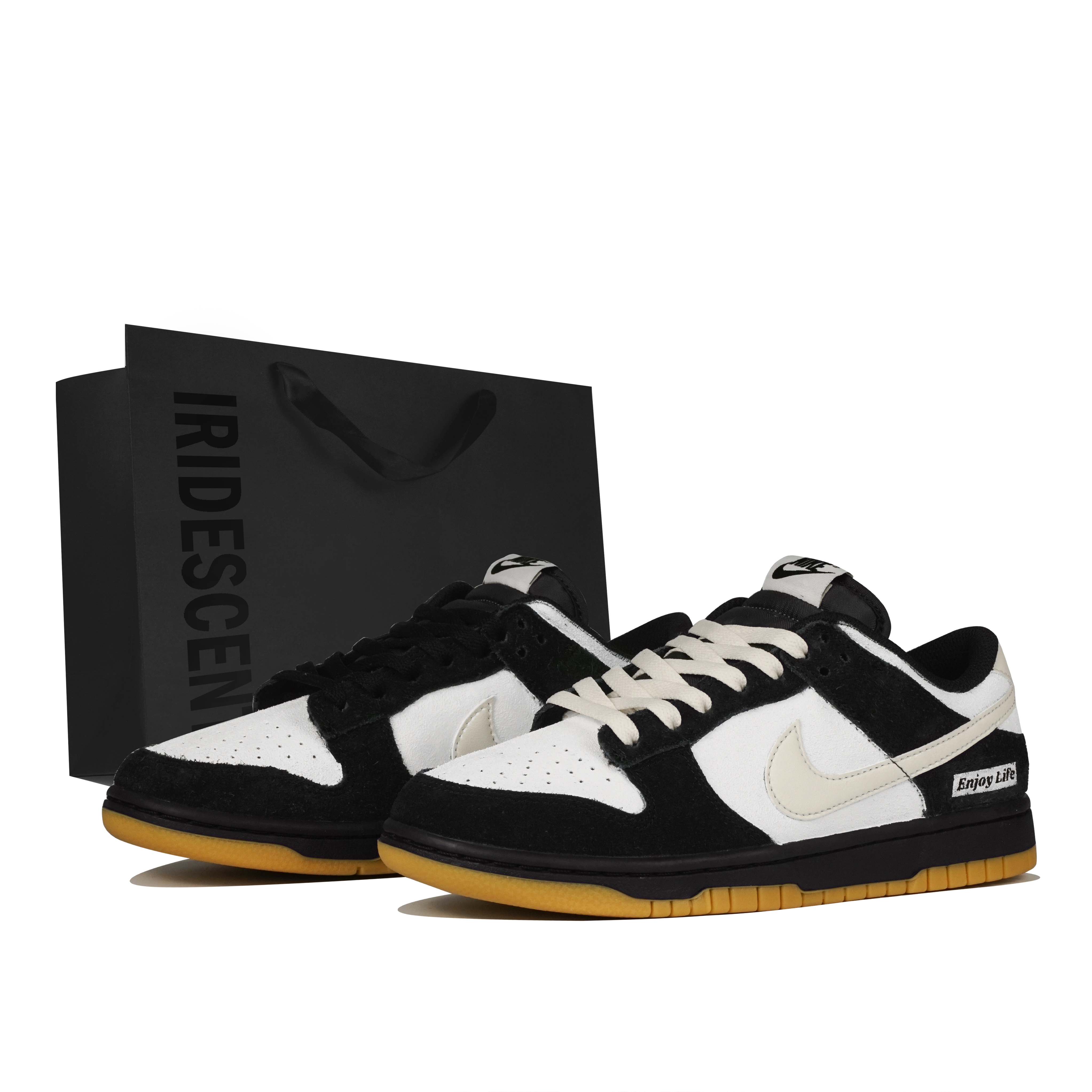 Nike Dunk Shock Absorbers Low Top Skateboard Shoes Unisex Black White