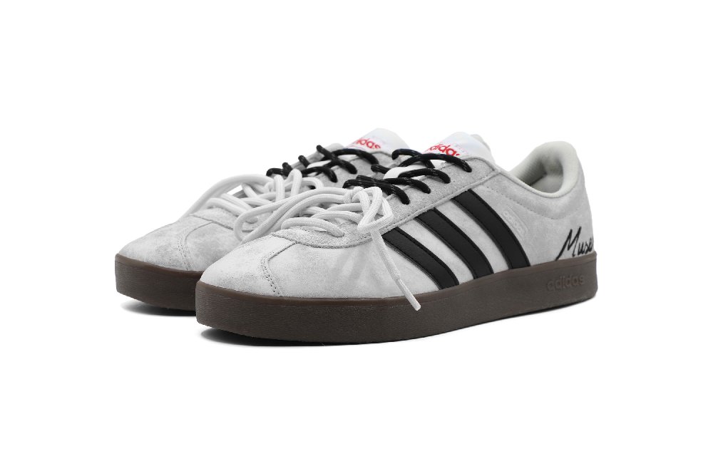 Adidas Neo VL Court Lifestyle Nano Anti Slip Wear Resistant Low Top Skateboard Shoes Unisex Black Gray