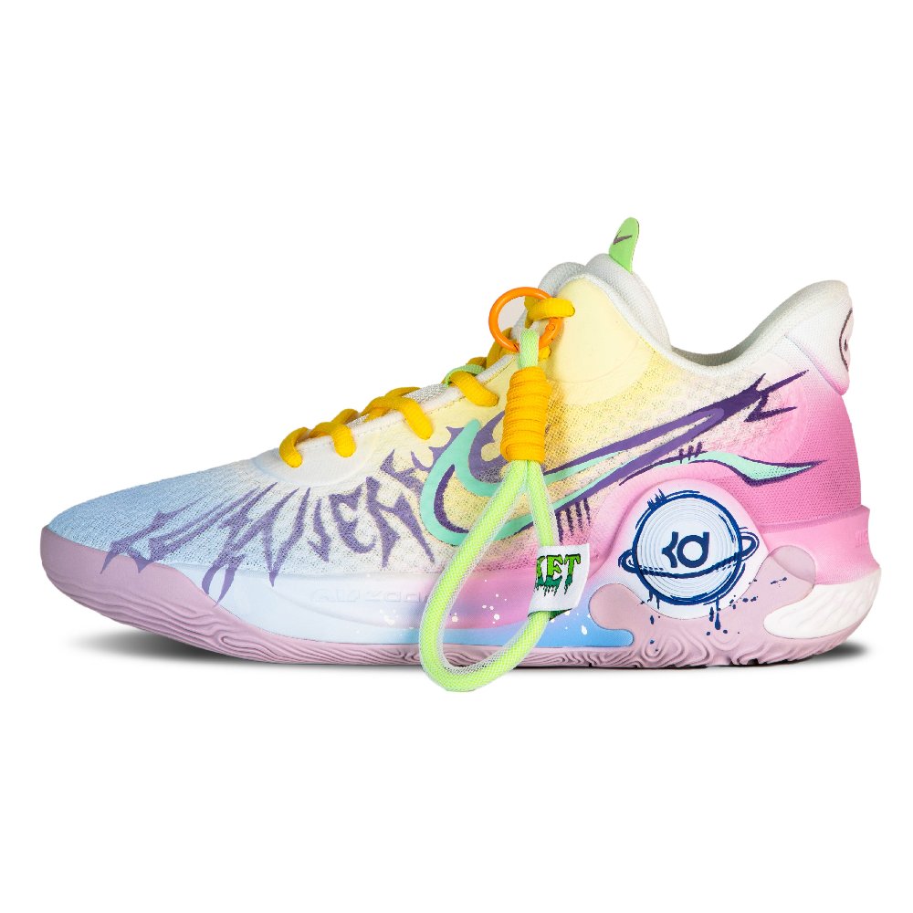 Nike KD Trey 5 IX Vintage Basketball Shoes Unisex Mid Top Pink Blue/Dark Blue