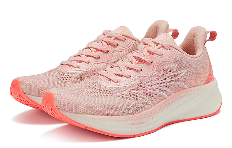 361° QU!KFOAM Cushioning Breathable Wear Resistant Slip Resistant Low Top Running Shoes Men's Soft Peach Pink купить в интернет-магазине Yoocart с быстрой доставкой по России.