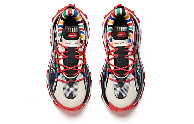 Coca Cola x Anta Hot Cushioning, Wear Resistant Low top Chunky Sneakers Men's Black White Red купить в интернет-магазине Yoocart с быстрой доставкой по России.