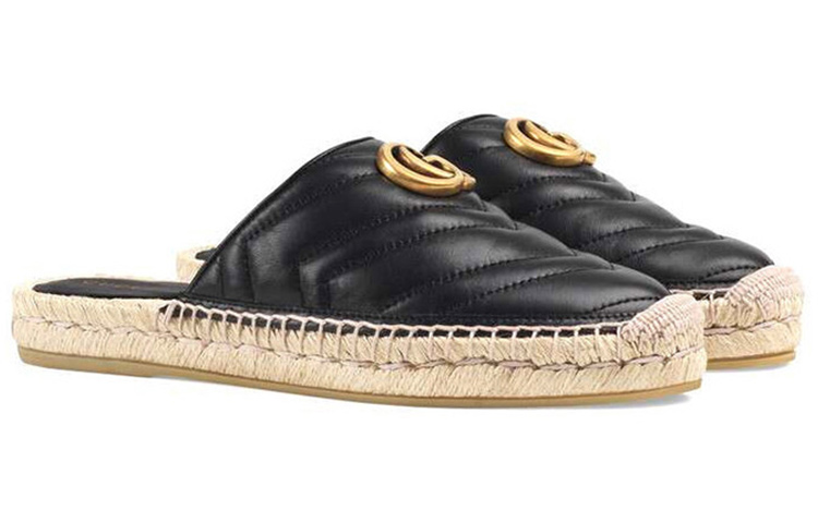GUCCI Closed Toe Slippers Women's Black