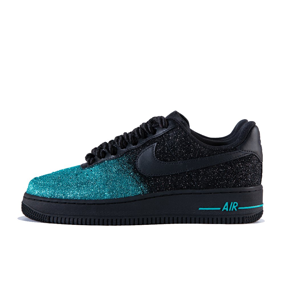 Nike Air Force 1 Anti-Slip And Wear-Resistant Lightweight Low-Top Skateboard Shoes Women's Black Green