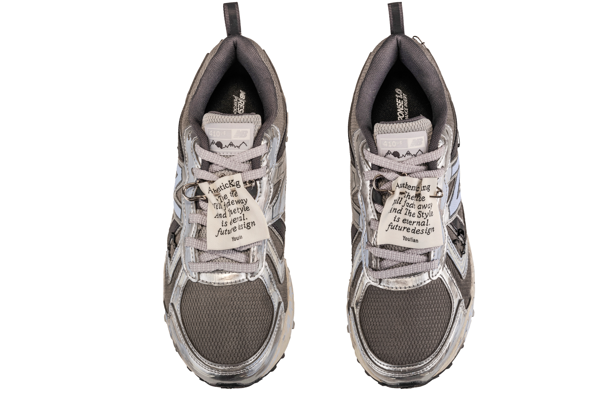 New Balance NB 410 V5 Abrasion Resistant Low Top Running Shoes Unisex Silver Black купить в интернет-магазине Yoocart с быстрой доставкой по России.