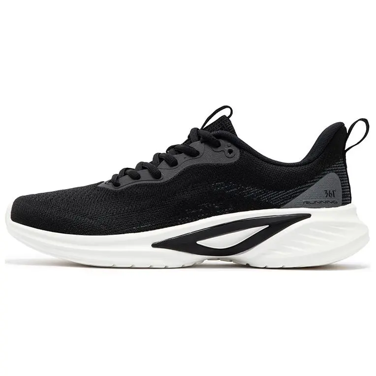 361° Anti Slip Wear Resistant Low Top Running Shoes Men's Black Gray