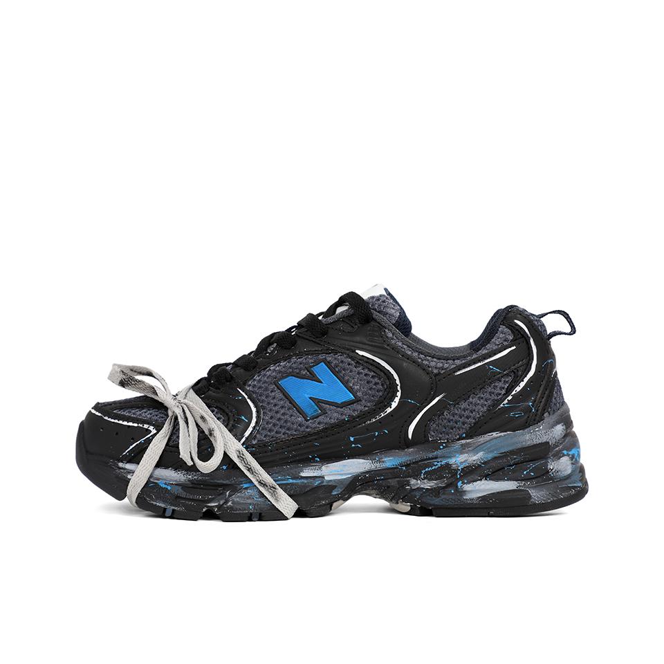 New Balance NB 530 Anti-Slip And Wear-Resistant Lightweight Low-Top Running Shoes Unisex Black Blue