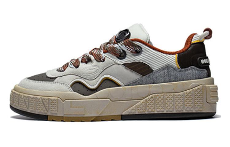 LiNing 001 UNBLOCK UNBLOCK Anti-Slip Wear-Resistant Low-Top Skateboard Shoes Men's Taupe