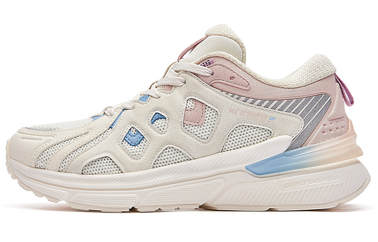 361° Cushioned Slip-Resistant Breathable Low-Top Sports Casual Shoes Women's Feather White