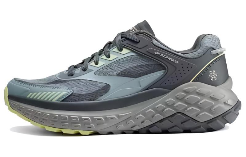 Skechers Sport Casual Shoes Men Low-Top Gray Blue Yellow