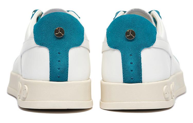 LI-NING 1990 Zhengrong Anti-Slip Wear-Resistant Low-Top Skateboard Shoes Women's Ecru Turquoise