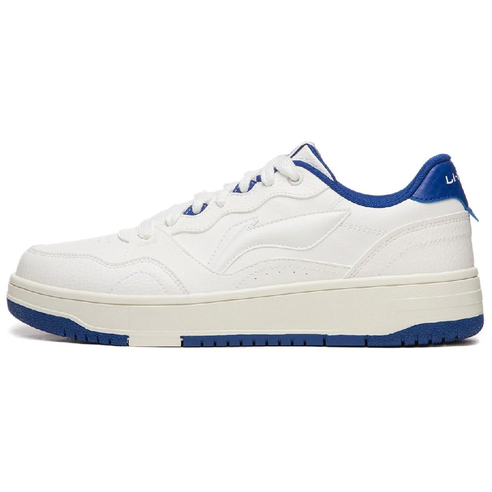 LiNing Tianji Soft Slip Resistant Cushioning Abrasion Resistant Low Top Skateboard Shoes Men's Mist White
