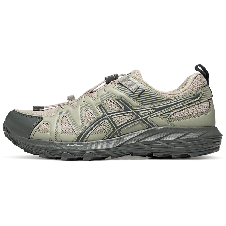Asics Wear-Resistant Cushioning Slip-Resistant Rebound Low-Top Trail Running Running Shoes Men's Gray Beige