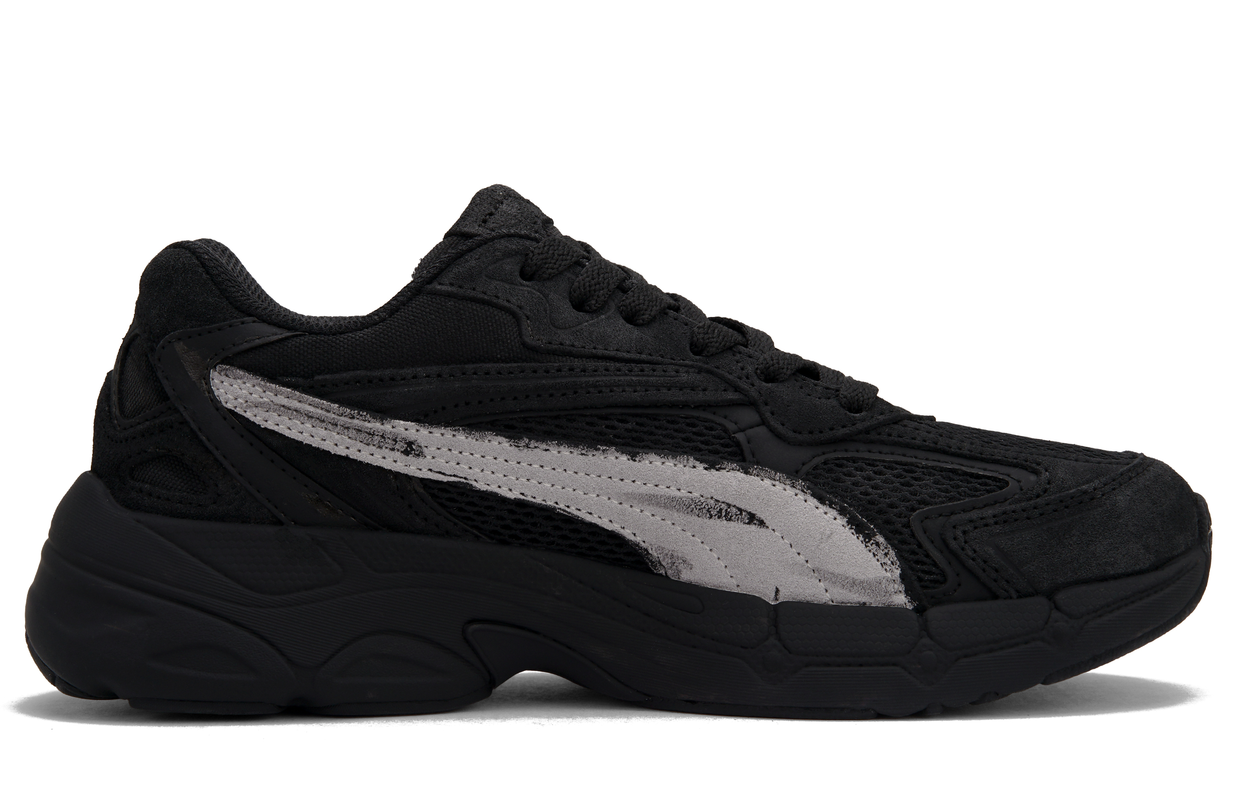 PUMA Tevaris Nitro 'Black Mousse' Abrasion Resistant Low top Casual Shoes Unisex Black Gray
