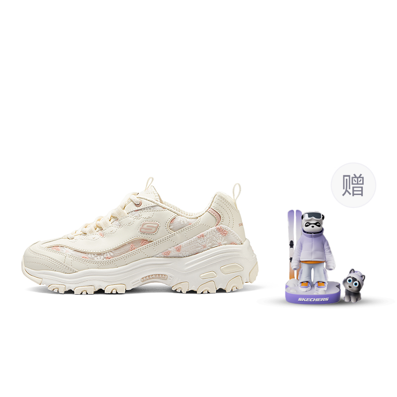 Skechers D'LITES 1.0 Height Increasing Casual Shoes Women's Pink Beige купить в интернет-магазине Yoocart с быстрой доставкой по России.