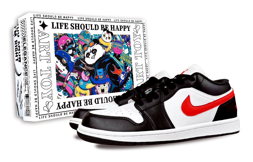 Jordan Air Jordan 1 Vintage Basketball Shoes Unisex Low top Black Pink