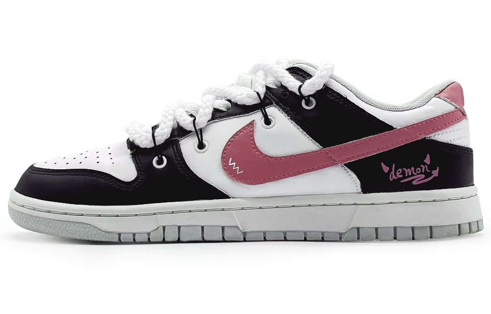 Nike Dunk 'Pure Platinum' Slip-Resistant Cushioning Abrasion-Resistant Low-Top Skateboard Shoes Men's Black Pink