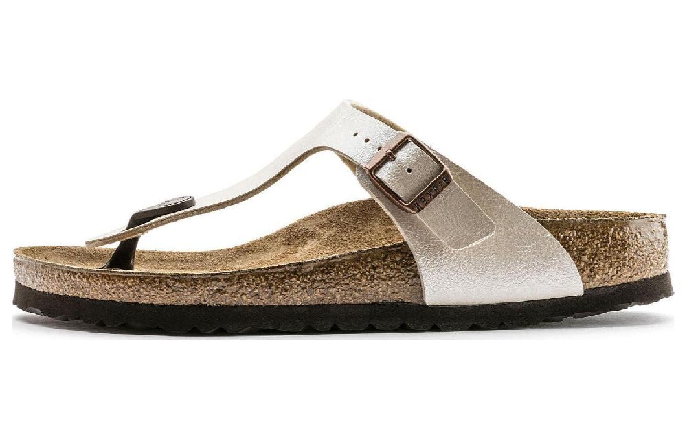 Birkenstock Gizeh Birko Flor Graceful Narrow Fit Sandals 'Pearl White' Women's