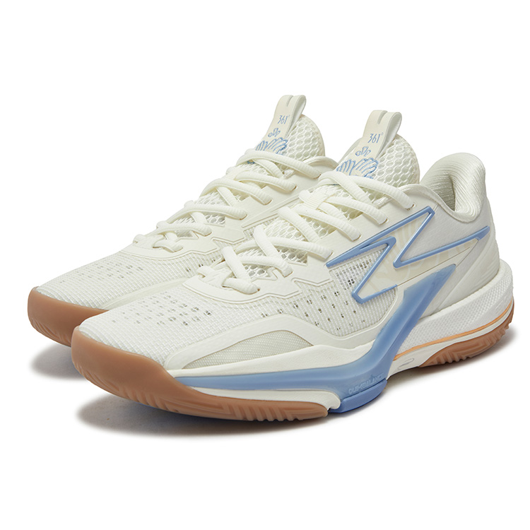 361° BIG3 6.0 Cushioning Coverage Abrasion Resistant Slip Resistant Low Top Basketball Shoes Men's White Blue