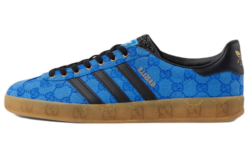 Adidas X GUCCI Gazelle 'Blue Gg Monogram'