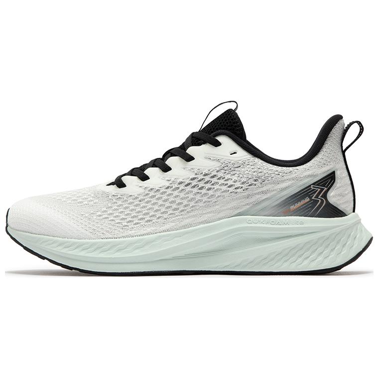 361° Abrasion Resistant Slip Resistant Low Top Running Shoes Men's White Green