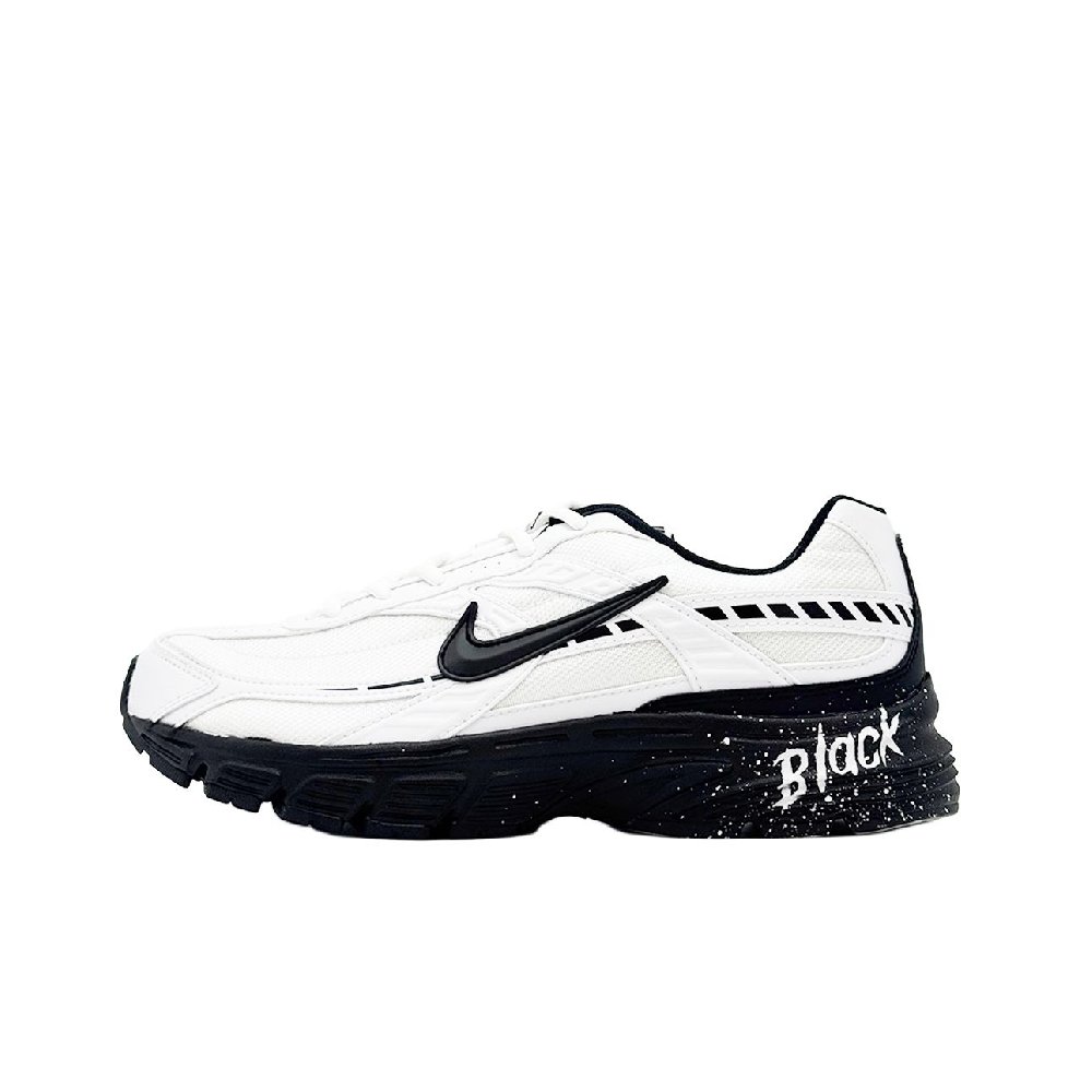 Nike Initiator Abrasion Resistant Low Top Running Shoes Men's Black White