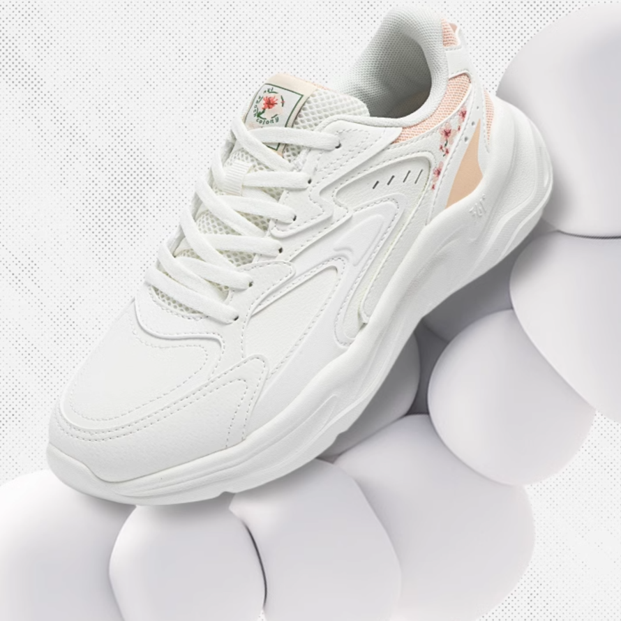 361° Kesar 2 Anti-Slip Wear-Resistant Low-Top Casual Running Shoes Women's White Pink купить в интернет-магазине Yoocart с быстрой доставкой по России.