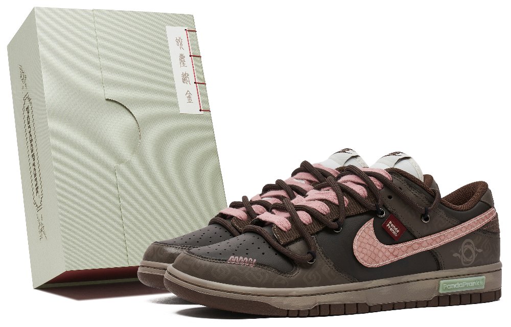 Nike Dunk Slip-Resistant Low-Top Skateboard Shoes Women's Brown Purple