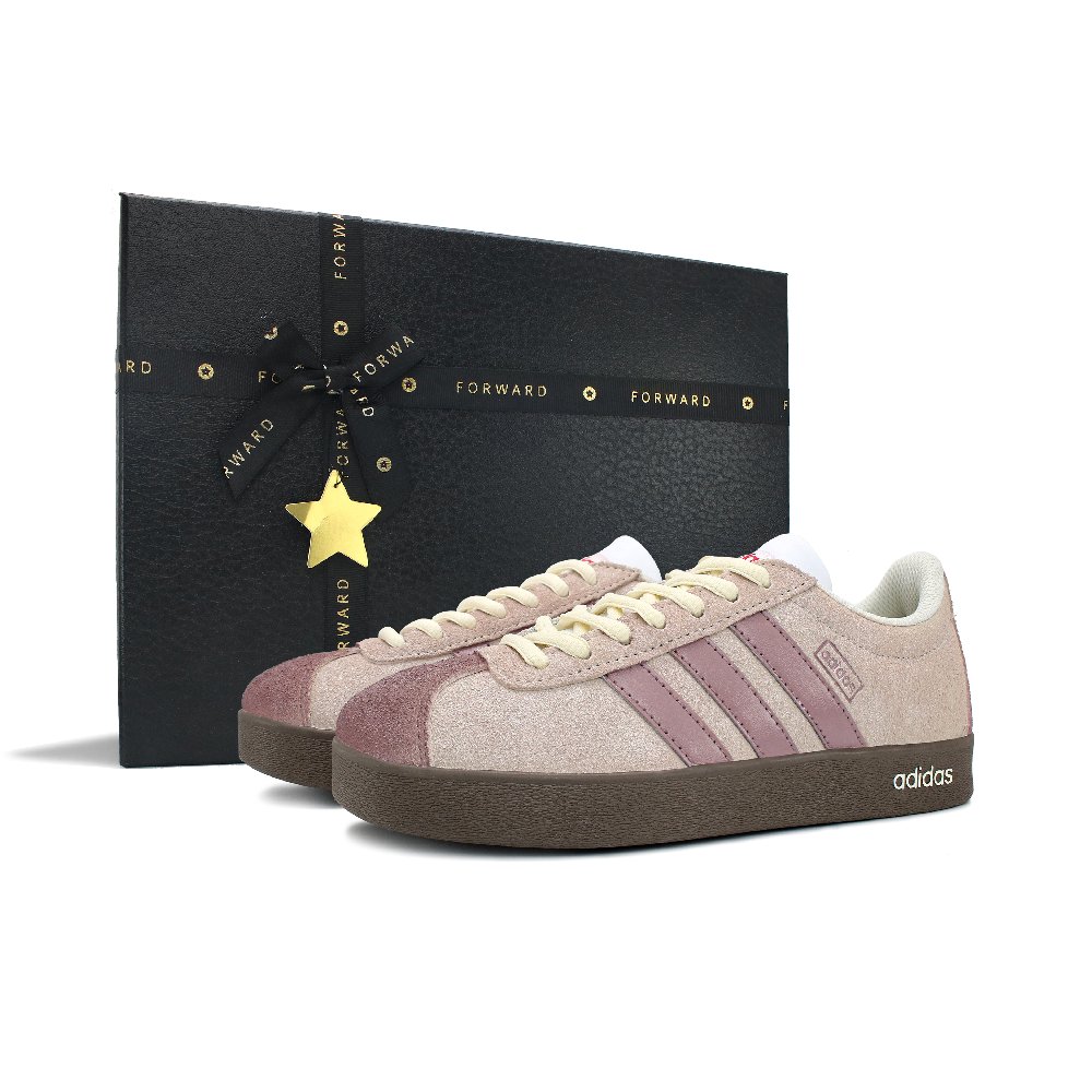 Adidas Neo VL Court 2.0 Low Top Skateboard Shoes Unisex Pastel Pink