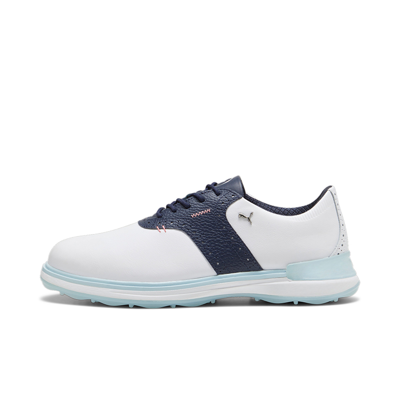 PUMA Avanti Non slip Support Low Top Golf Shoes Men's Navy Blue With White