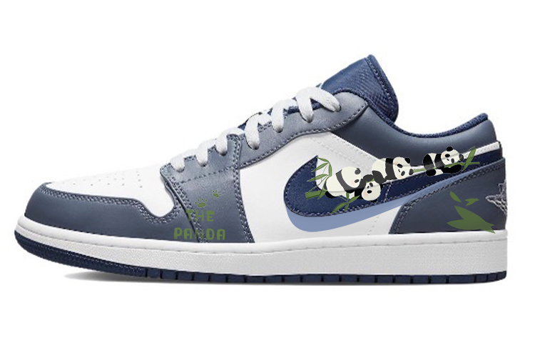 Jordan Air Jordan 1 Durable Breathable Low-Top Vintage Basketball Shoes Men's Marine Blue