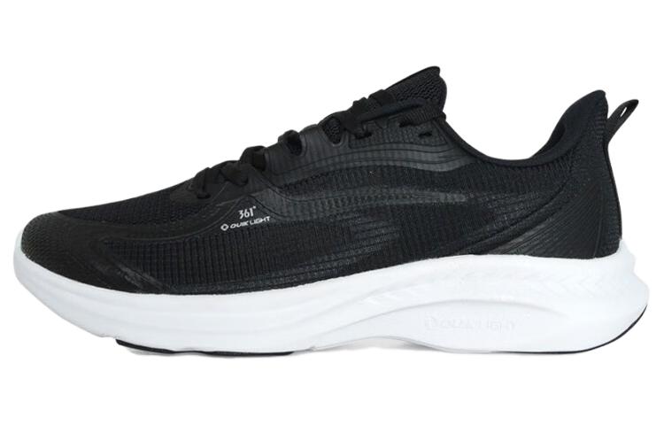 361° Anti Slip Wear Resistant Low Top Running Shoes Men's Black White