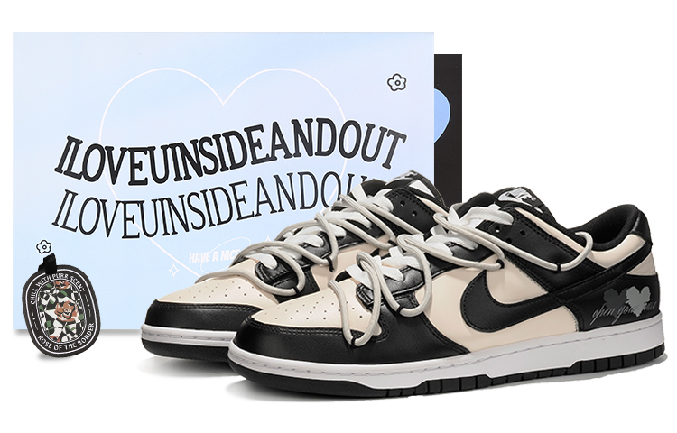 Nike Dunk Low Low-Top Skateboard Shoes Women's Black White