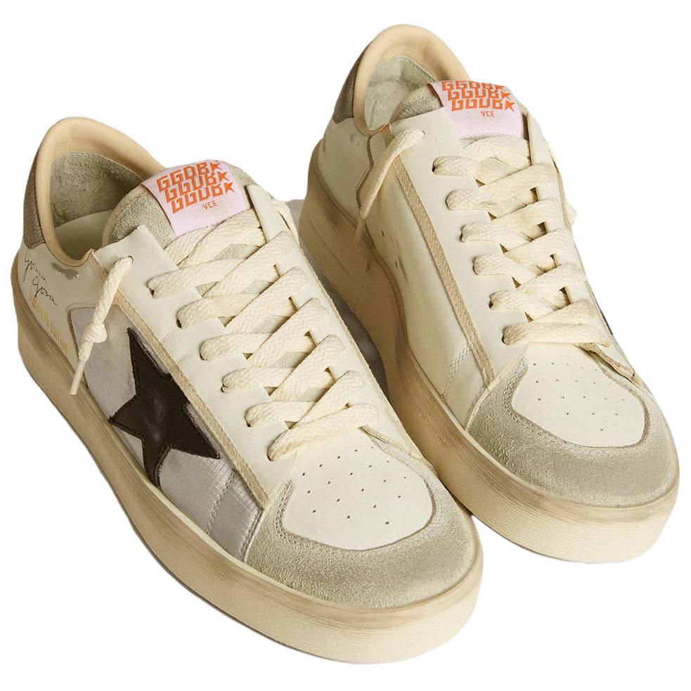 Golden Goose Stardan Low Top Skateboard Shoes Men's White