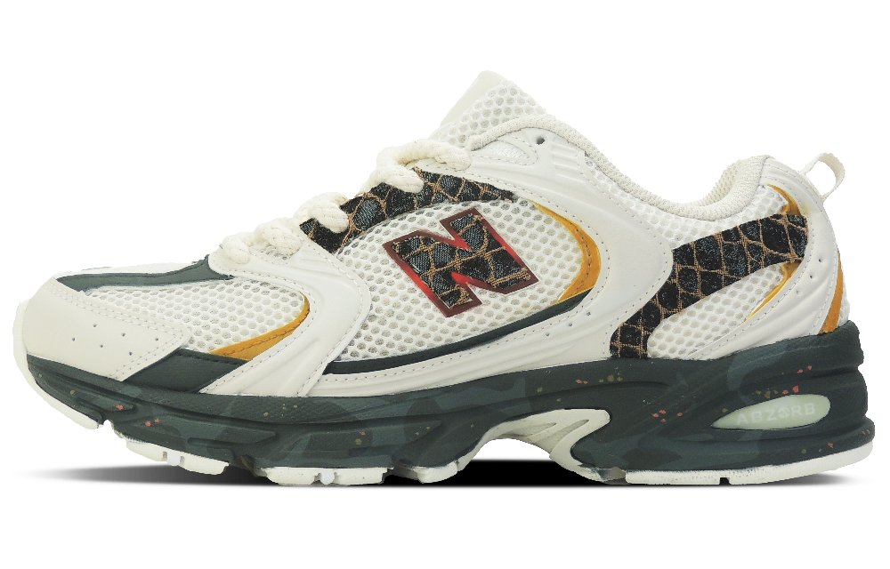 New Balance NB 530 Anti-Slip Wear-Resistant Low-Top Running Shoes Unisex White Black