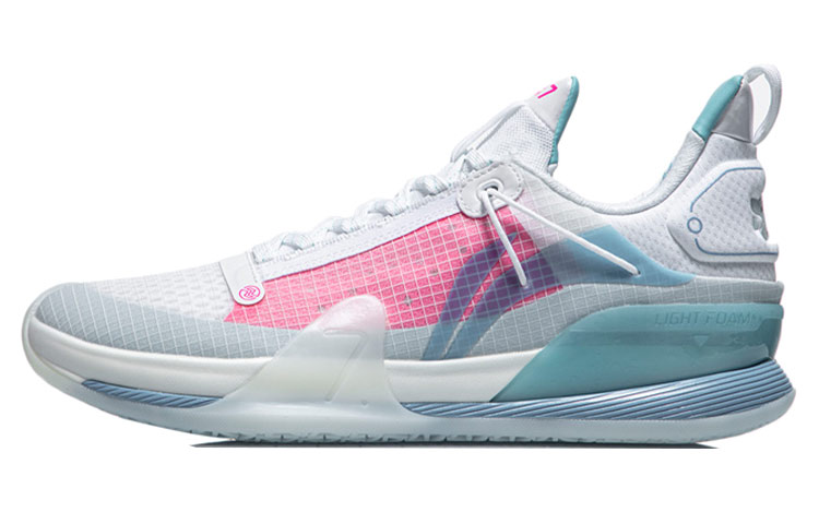 LINING Blitz 7 Premium Basketball Shoes Men Low Top White/Blue/Pink