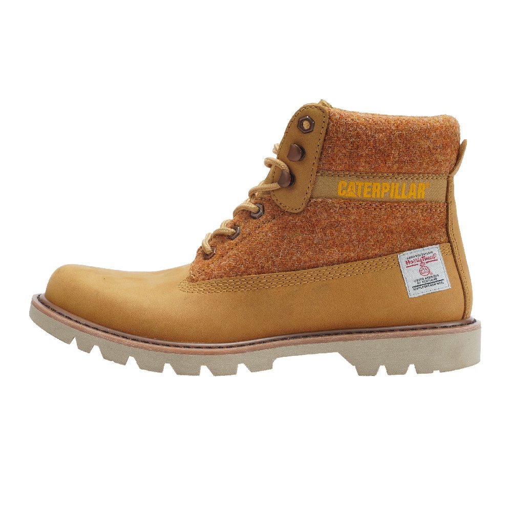HarrisTweed x CAT Colorado Series Crew Outdoor Boots Unisex Yellow