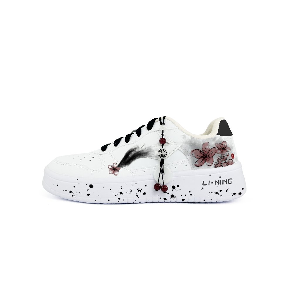 LiNing Pontoon Boats Cushioning And Abrasion Resistant Coverage Low Top Casual Shoes Women's White