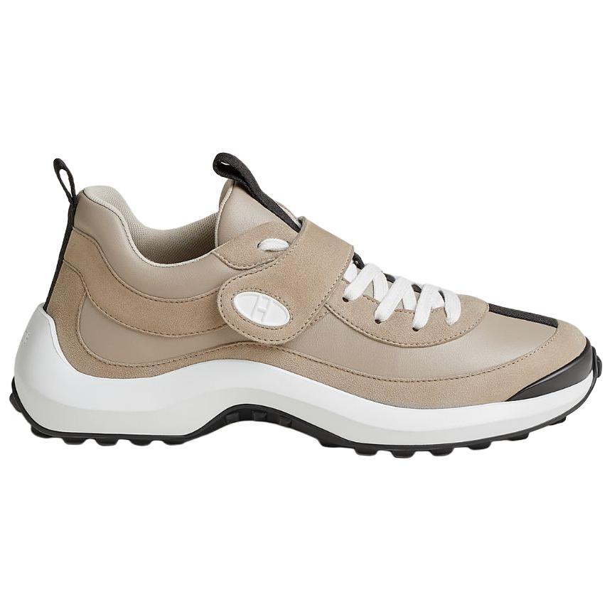 HERMES Loop Low top Casual Shoes 4cm Women's Beige