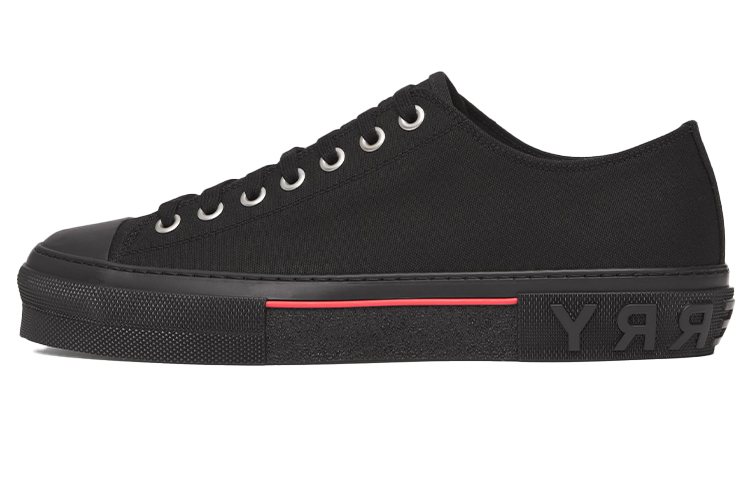 Burberry Low Top Stylish Skateboarding Shoes Men's Black