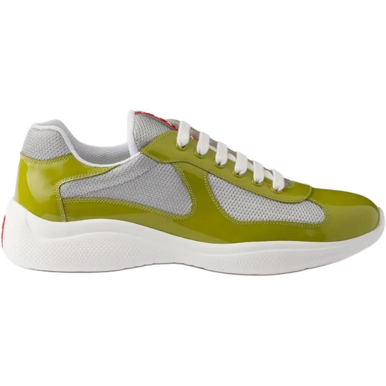 PRADA America's Cup Low top Casual Shoes Men's Lime Green