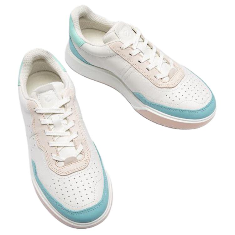 Ecco Street Shoe Collection Low Top Casual Shoes Women's Blue White купить в интернет-магазине Yoocart с быстрой доставкой по России.