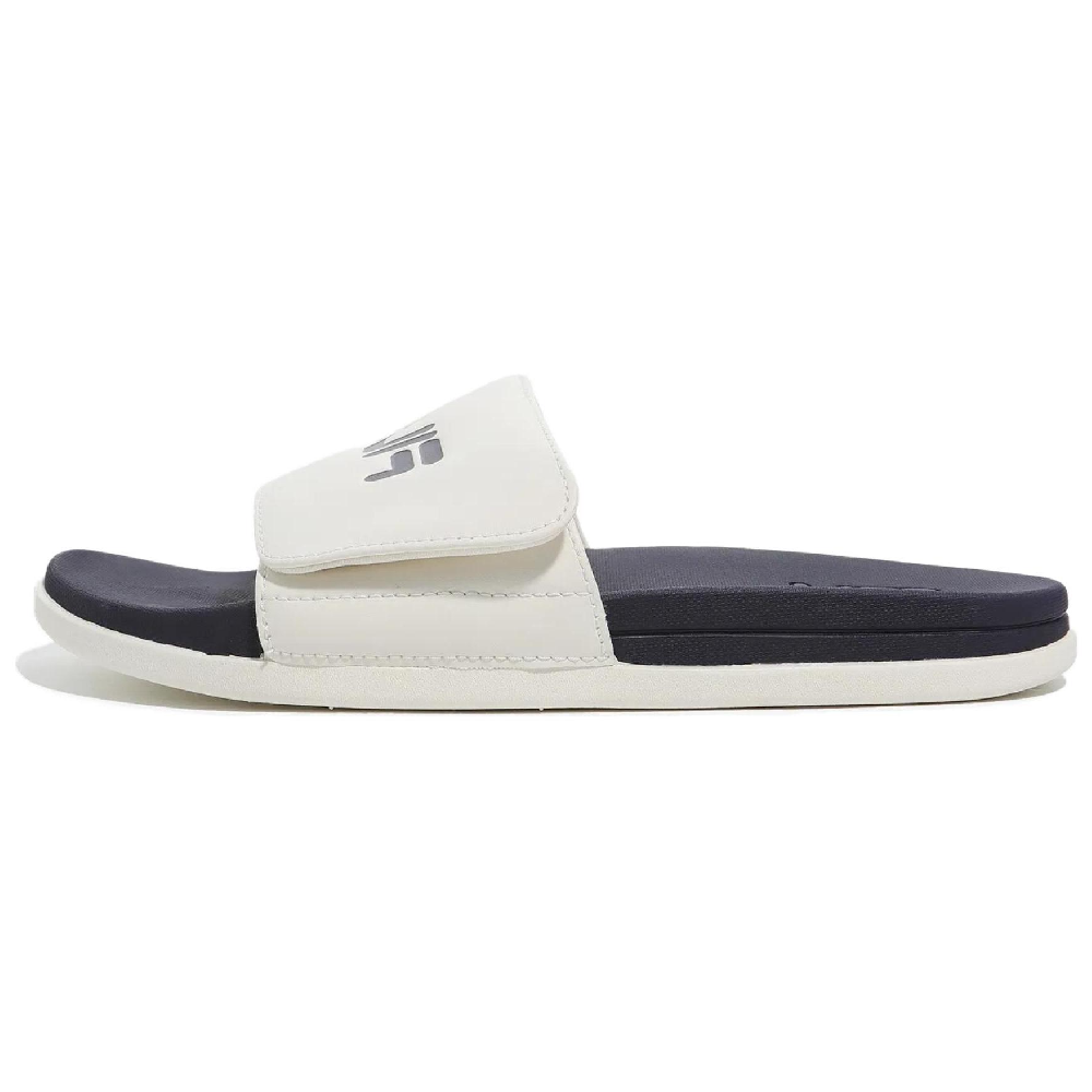 FILA Rubber Sole Abrasion Resistant Slide Slippers Unisex Blue White Korean Style