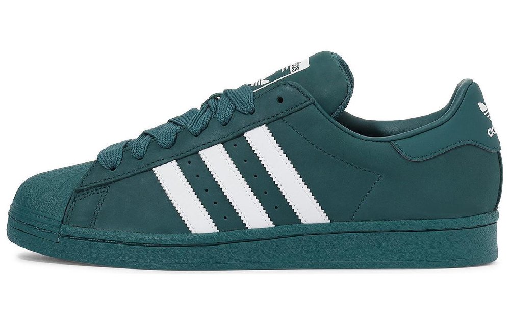 Adidas Originals SUPERSTAR Slip Resistant Low Top Skateboard Shoes Unisex Green White
