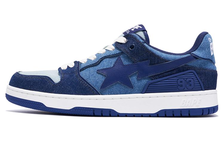 A BATHING APE SK8 STA Low-Top Skateboard Shoes Women's Dark Blue