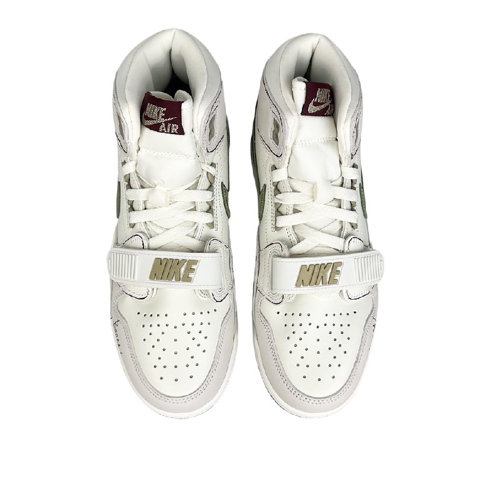 Jordan Legacy 312 Cushioning Anti-Slip Wear-Resistant Breathability High-Top Vintage Basketball Shoes Men's White