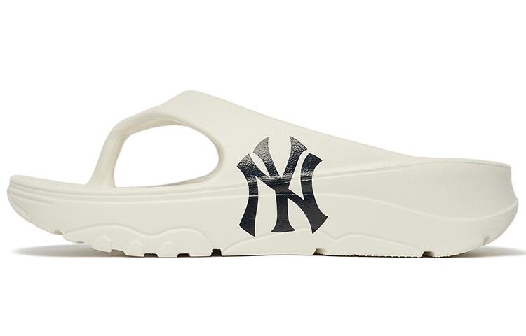 MLB Slipper Rubber Sole Slip Resistant Flip Flops Unisex White