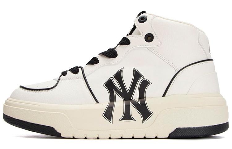 MLB Chunky Liner High New York Yankees High-Top Skateboard Shoes Unisex White