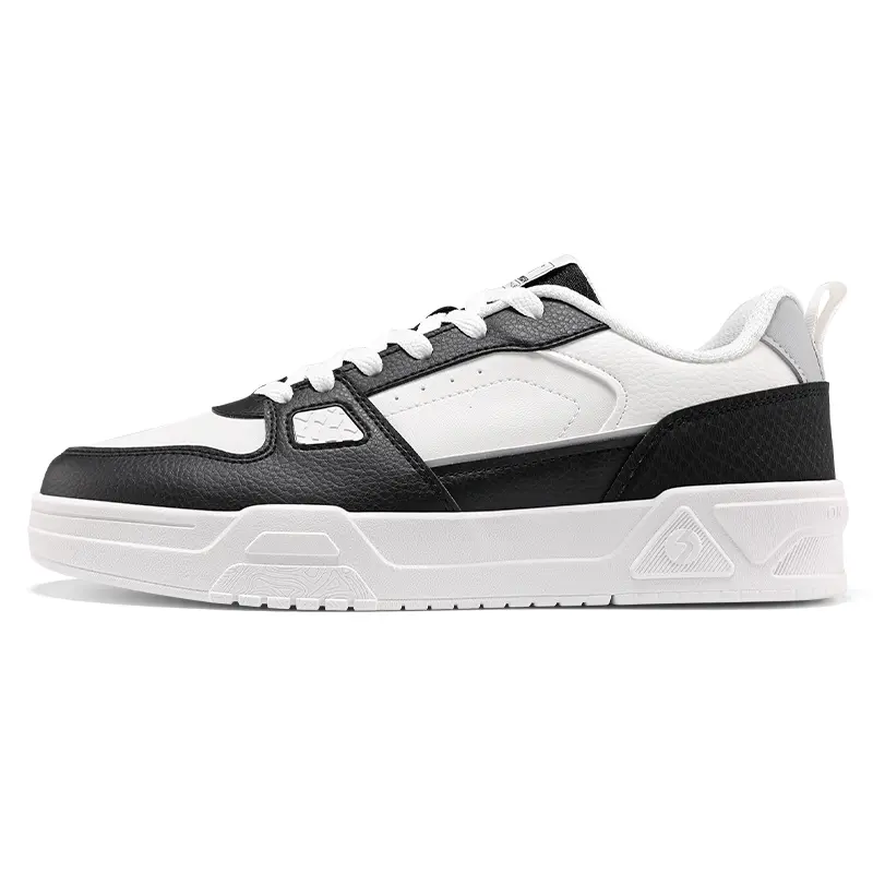 361° Anti-Slip Wear-Resistant Low-Top Skateboard Shoes Men's White Black